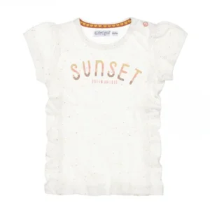 Dirkje Meisjes Shortsleeve Tshirt Sunset White