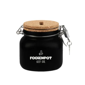 Spaarpot - Fooienpot, geef gul - Glas - 10,5x11x12,5cm