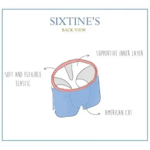 Sixtine's Boxershort Heren: Los model met ingewerkte slip Astrid ( SIX.21 )