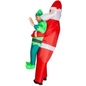 Carry Me® opblaasbaar kostuum Kerstman - Carry me kostuum elf/kerstman