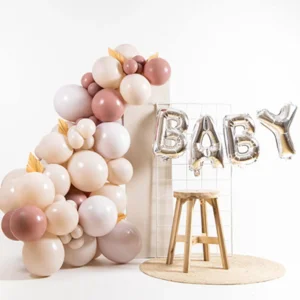 Folie Ballonnen Set Baby in het zilver - Letter hoogte 36 cm