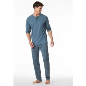 Schiesser – Fine Interlock – Pyjama – 182027 – Jeans Blue