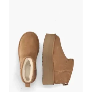 Ugg Classic Ultra Mini Platform Cognac Dames Enkelboots