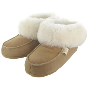 Huisbooties 100 % wol - beige 42