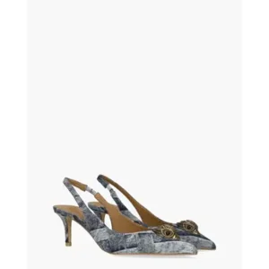 Kurt Geiger Belgravia Sling Back Jeansblauw Dames Slingbackpumps