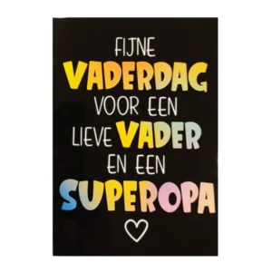 Kaart - Vaderdag - SVR03 - Fijne vaderdag voor een lieve vader en een superopa