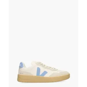 Veja V-90 O.T. Leather Wit/Blauw Damessneakers