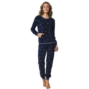 Pastunette Rebelle pyjama Dames: Blauw, fleece ( PAS.54 )