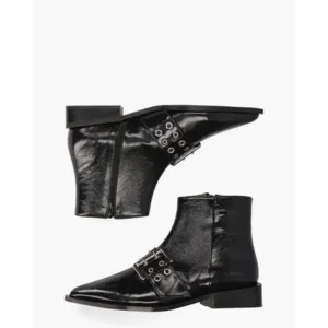 Toral Nicole Zwart Dames Enkelboots