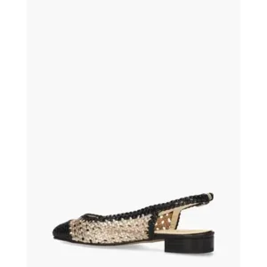 Maya Tropic Goud/Zwart Slingbackpumps