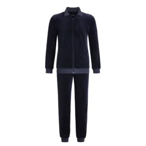 Ringella Heren homewear: blauw, met rits ( RIN.521 )