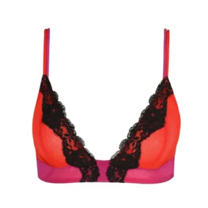 Sarda Bremer bralette in oranje, roze en zwart