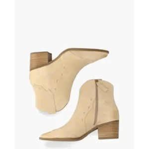 Di Lauro Ryomara Beige Dames Enkelboots