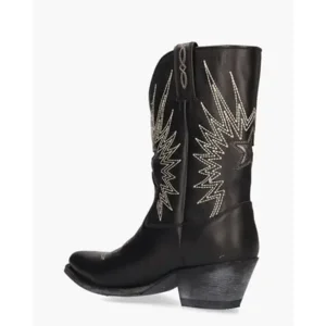 Sendra 18947 Zwart/Wit Damesboots