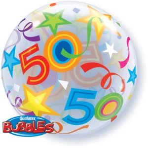 Folieballon - 50 Jaar - Bubble - 56cm - Zonder vulling