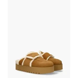 Nubikk Teddy Chunky Fur Cognac Damesslippers