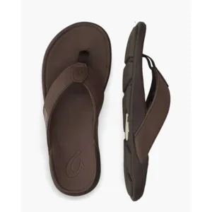 Olukai Tuahine Donkerbruin Herenslippers