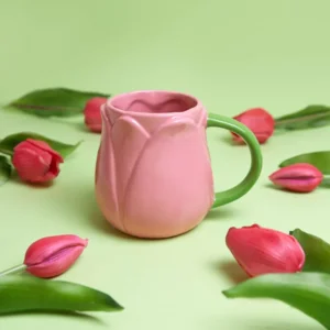 Balvi Mok Tas Beker Tulp Roze Keramiek