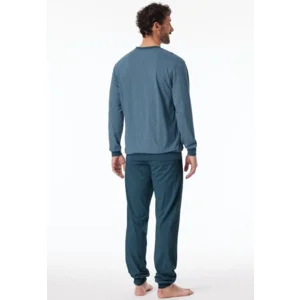 Schiesser – Comfort Essentials – Pyjama – 181156 – Blue Grey