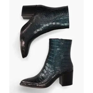 Gioia Nevada Donkergroen Metallic Dames Enkelboots