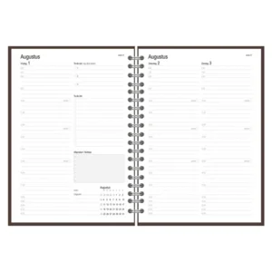 Agenda - 2025 - Thuiswerkagenda - Bruin - Groot - 17x24cm