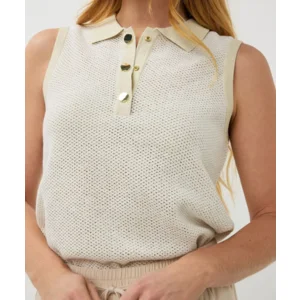 Esqualo Polo top: Light Stone ( ESQ.295 )