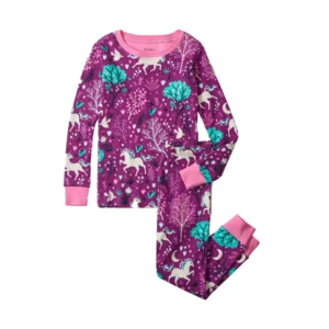 Hatley 2delige Meisjes Pyjama Enchanted Forest Magenta Purple