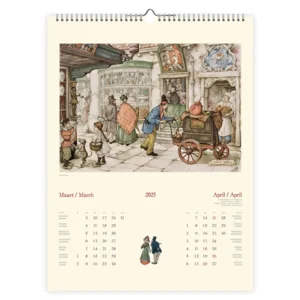 Kalender - 2025 - Groot - Anton Pieck - Stadstafereel - 33x44cm