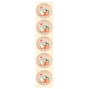 Stickers - Ree met roodborstje - Rond - 4cm - 100st. - DBLS015