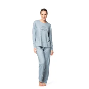 Egatex Pyjama Dames: Blauw, warm ( EGA.423 )