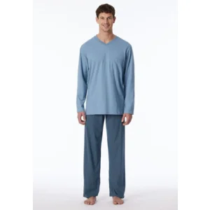 Schiesser - Comfort Essentials – Pyjama – 181154 – Blue Grey