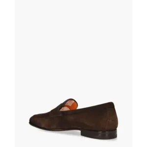 Santoni 19044 Donkerbruin Herenloafers