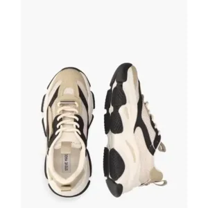 Steve Madden Possession-E Off-White/Zwart/Bruin Damessneakers