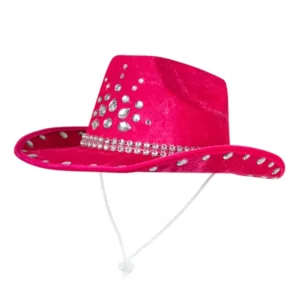 Hoed - Cowboy - Cowgirl - Roze - Met strass steentjes