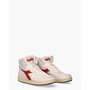 Diadora Heritage Mi Basket Used Wit/Rood Damessneakers