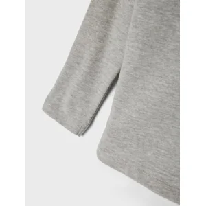 Name-it Effen Jongens Rolkraag Tshirt Grey Melange