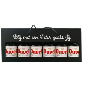 Bierpakket Duvel: Blij met een Peter zoals Jij (6 flesjes) - Geschenkdoos