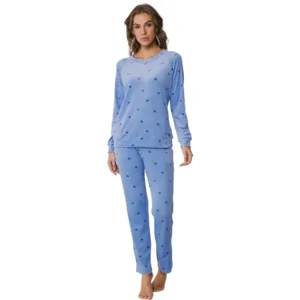 Pastunette Pyjama Dames: Licht blauw, Velours ( PAS.66 )