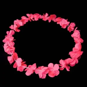 Neon roze Hawaii kransen 12 stuks  - Neon Hawaii halskettingen