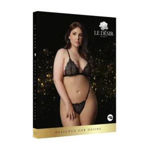 Le Désir Magic Lace Velvet Lingerie Set Black Plus Size