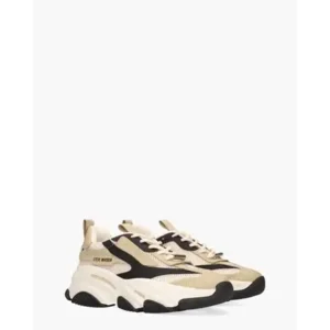 Steve Madden Possession-E Off-White/Zwart/Bruin Damessneakers