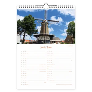 Maand kalender - 2025 - 12 provinciën - 23,5x33,5cm