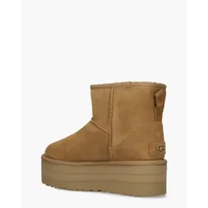 Ugg Classic Mini Platform Cognac Dames Enkelboots