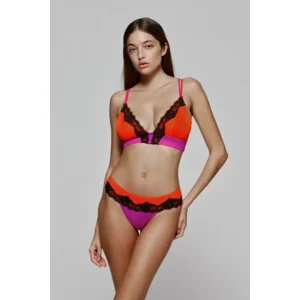 Sarda Bremer bralette in oranje, roze en zwart