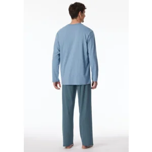 Schiesser - Comfort Essentials – Pyjama – 181154 – Blue Grey