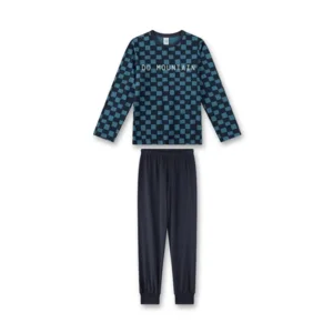 Sanetta Pyjama Jongens: carree motief, 100% Katoen( SAN.135 )