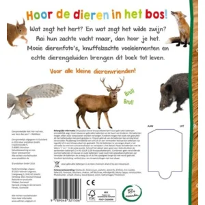 Boek - Welk dier hoor ik hier - In het bos - Met geluid - 1+