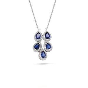 Silver Rose ketting CH6290BLU