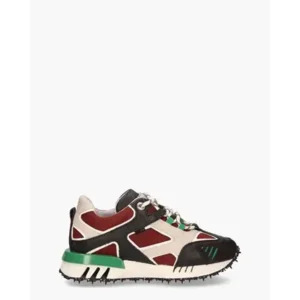 Bronx Hacker Bordeauxrood/Multicolor Damessneakers