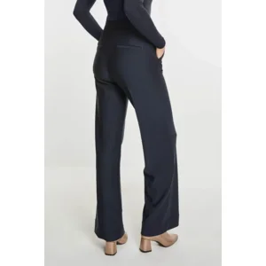 Para Mi Dames broek: Mira ( Elastic ) Twill Jersey Navy ( donker blauw) ( PARA.328 )